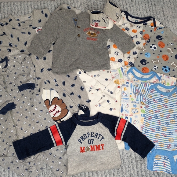 Other - Baby Boy Sports-Themed Clothing Bundle
